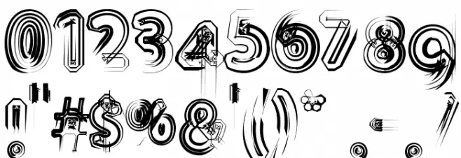 TH3 MACHINE Font OTHER CHARS