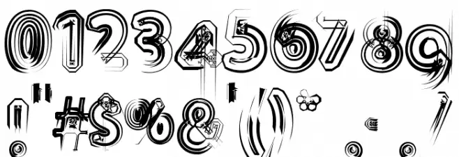 TH3 MACHINE Font OTHER CHARS