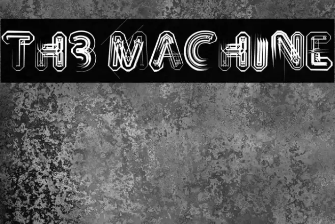 TH3 MACHINE Font examples