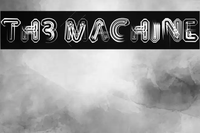 TH3 MACHINE Font examples