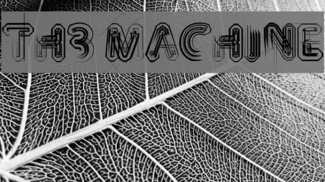 TH3 MACHINE Font examples