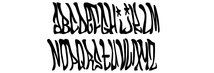 THA FUNK - URBAN HOOK-UPZ Font LOWERCASE