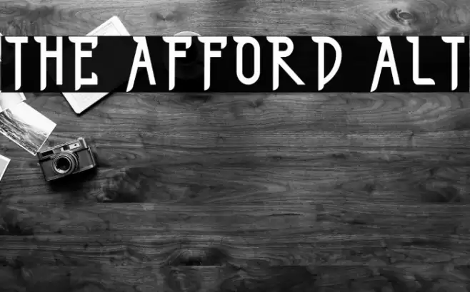 THE AFFORD ALT Font examples