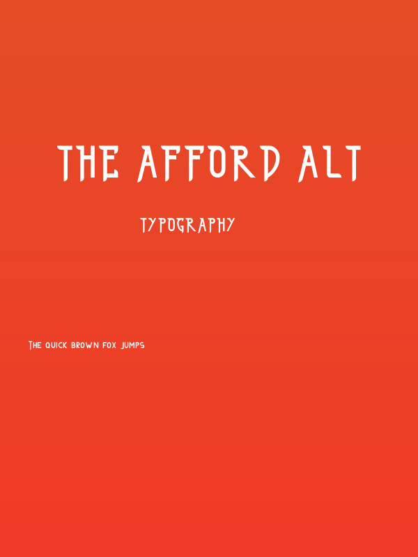 THE AFFORD ALT Poster