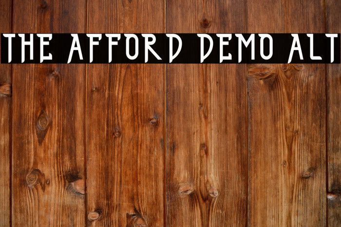 THE AFFORD DEMO ALT Example 1