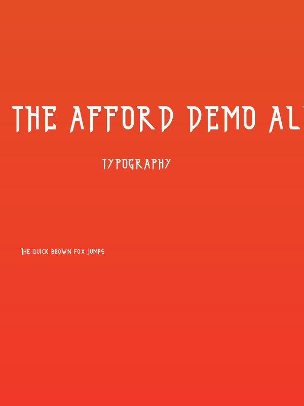 THE AFFORD DEMO ALT Poster