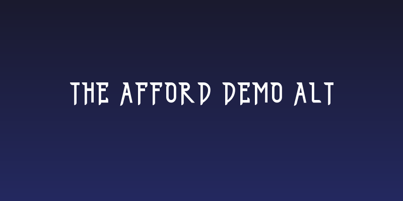 THE AFFORD DEMO ALT Social Header