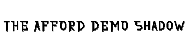 THE AFFORD DEMO Shadow  font caratteri gratis