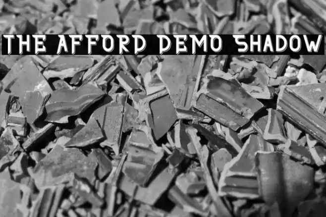 THE AFFORD DEMO Shadow Font examples