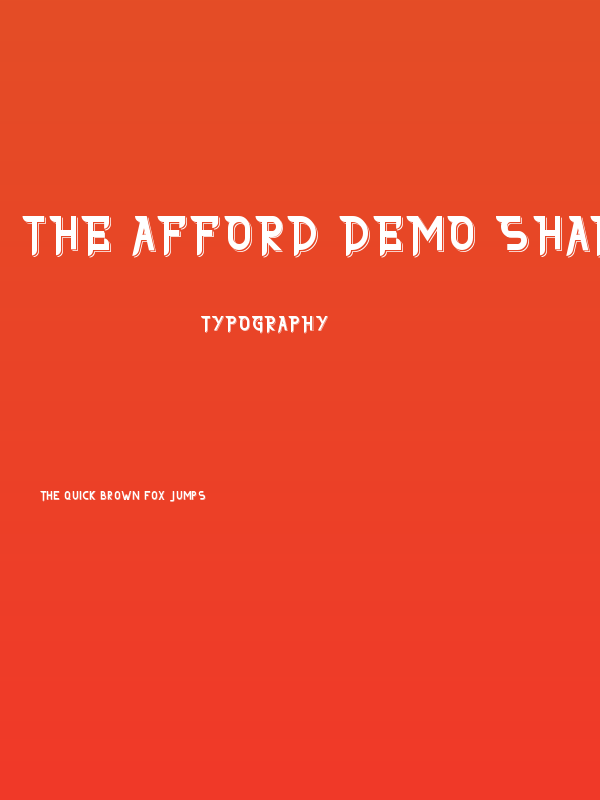 THE AFFORD DEMO Shadow Poster