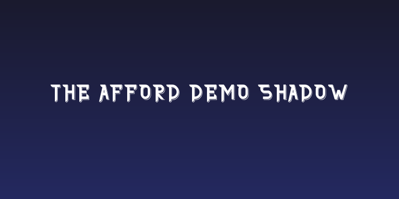 THE AFFORD DEMO Shadow Social Header
