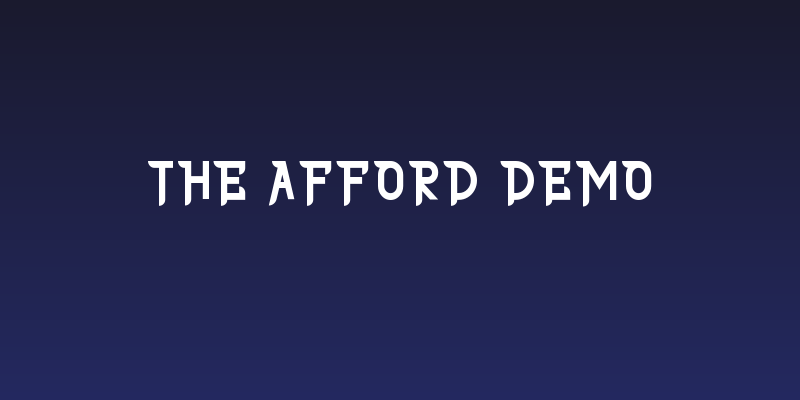 THE AFFORD DEMO Social Header