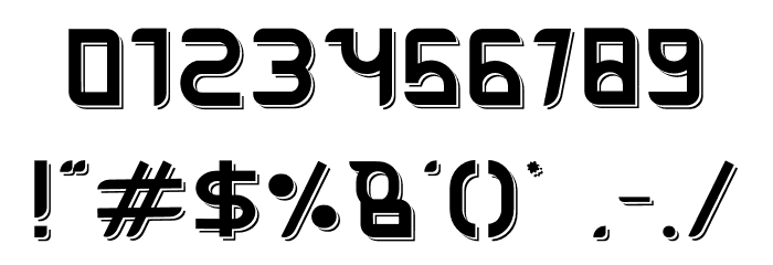 THE AFFORD Shadow Font OTHER CHARS