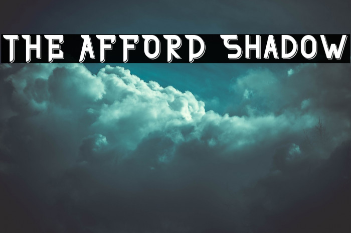 THE AFFORD Shadow Font examples