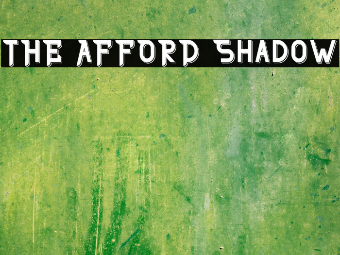 THE AFFORD Shadow Font examples