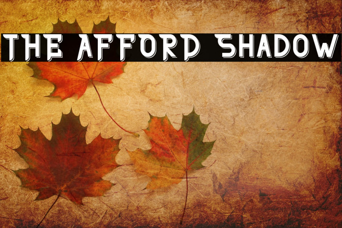 THE AFFORD Shadow Font examples