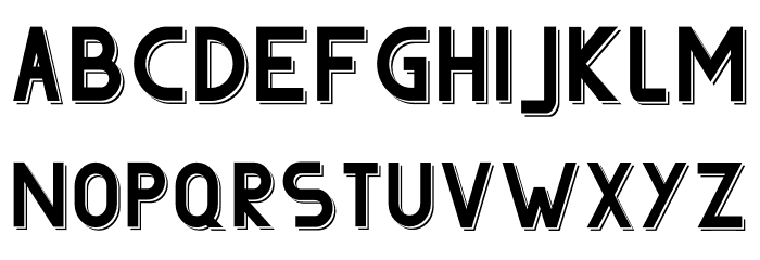 THE AFFORD Shadow Font LOWERCASE