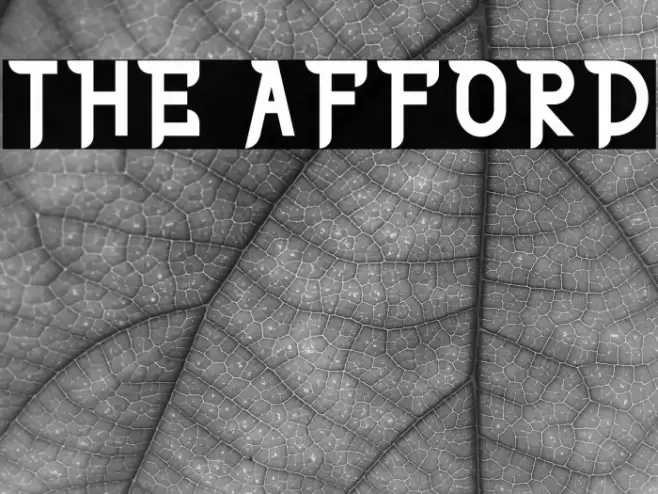 THE AFFORD Font examples