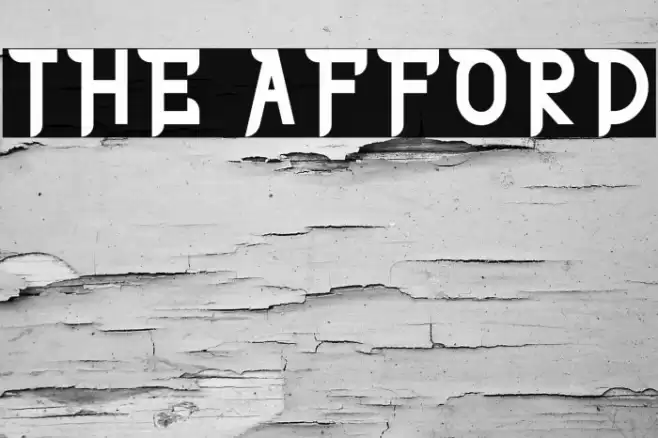 THE AFFORD Font examples