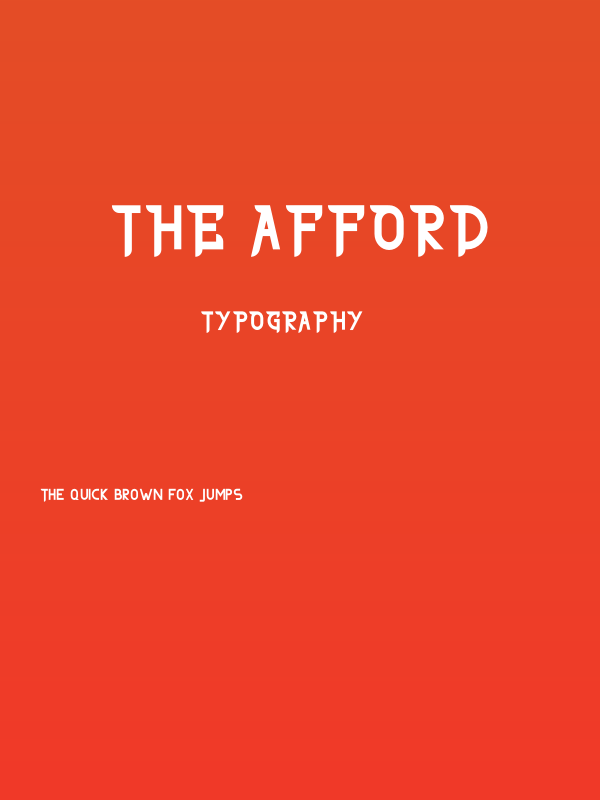 THE AFFORD Poster