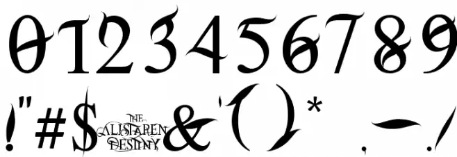 THE ALISTAREN BETA Font OTHER CHARS