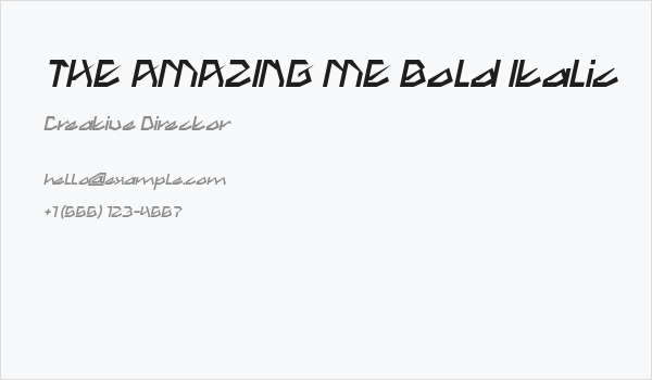 THE AMAZING ME Bold Italic Business Card