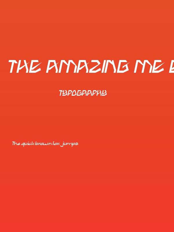 THE AMAZING ME Bold Italic Poster
