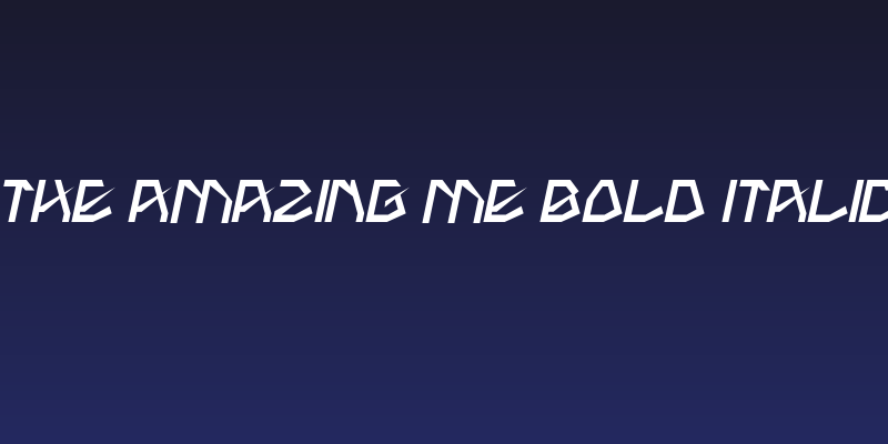 THE AMAZING ME Bold Italic Social Header