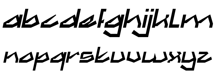 THE AMAZING ME Bold Italic Font LOWERCASE