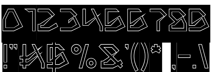 THE AMAZING ME-Hollow-Inverse Font OTHER CHARS