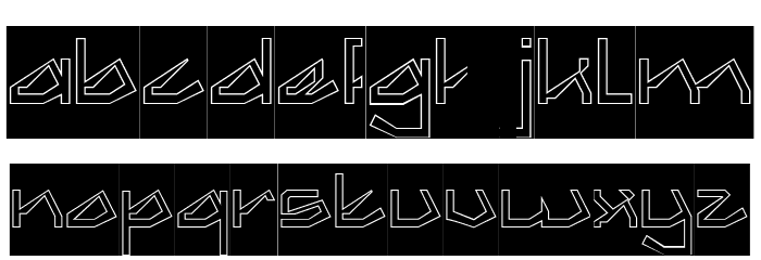 THE AMAZING ME-Hollow-Inverse Font LOWERCASE