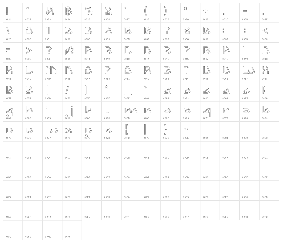 THE AMAZING ME-Hollow Character Map