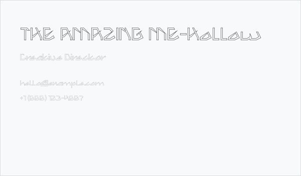 THE AMAZING ME-Hollow Business Card