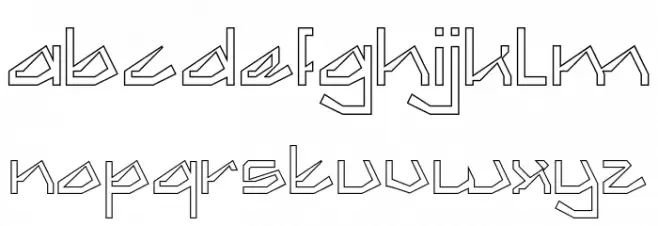 THE AMAZING ME-Hollow Font LOWERCASE