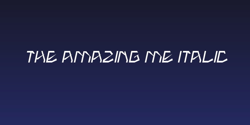 THE AMAZING ME Italic Social Header