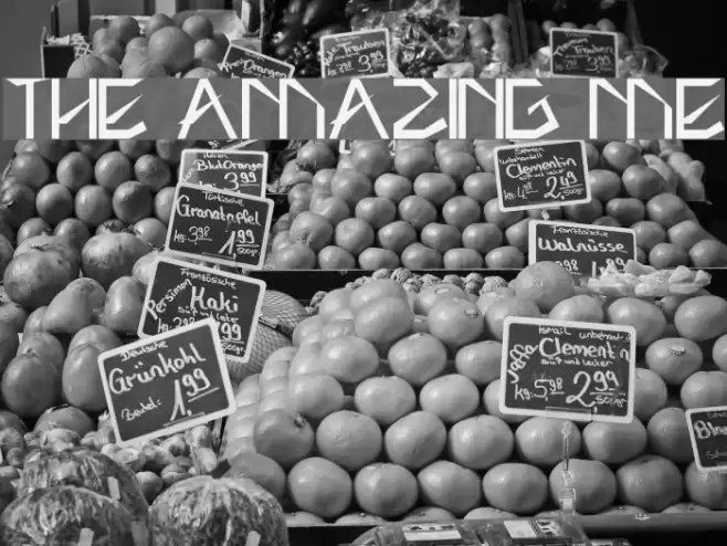 THE AMAZING ME Font examples