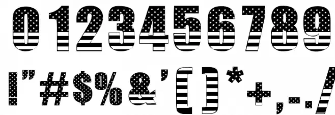 THE AMERICAN Font OTHER CHARS