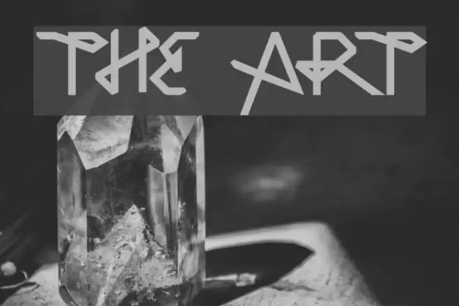 THE ART Font examples