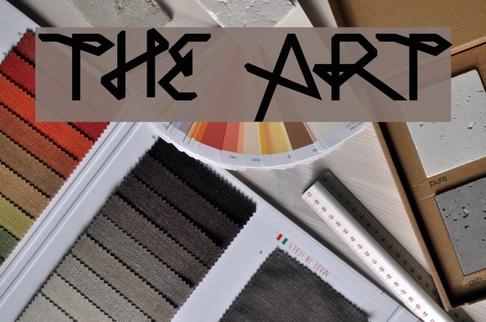 THE ART Font examples