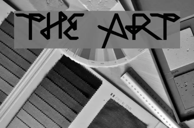 THE ART Font examples