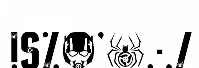 THE ASTONISHING ANT-MAN Шрифта ДРУГИЕ символов