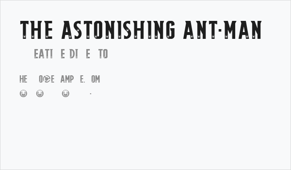 THE ASTONISHING ANT-MAN Business Card