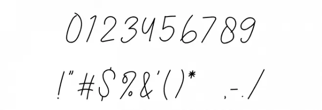 THE BINGO Font OTHER CHARS