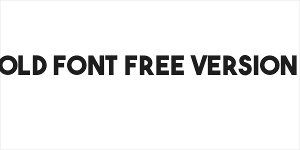 THE BOLD FONT FREE VERSION BOLD Logo