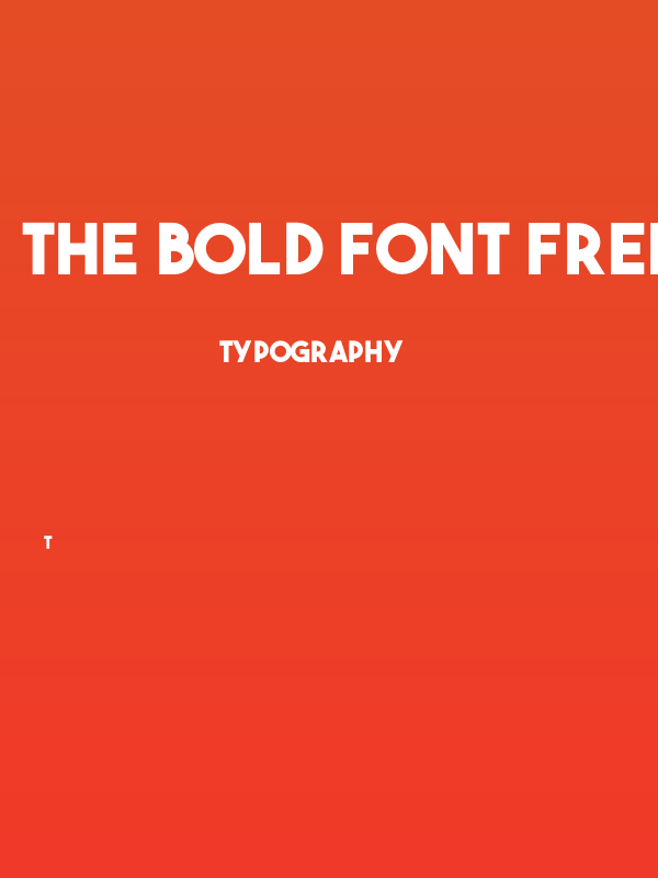 THE BOLD FONT FREE VERSION BOLD Poster