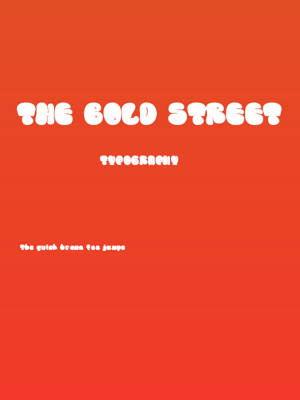 THE BOLD STREET Poster