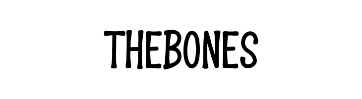 THE BONES  font caratteri gratis