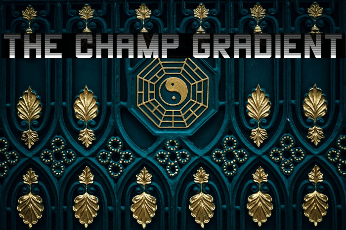 THE CHAMP Gradient Font examples