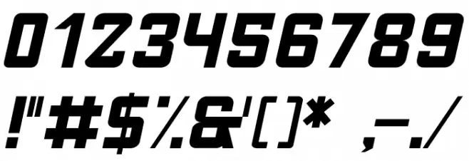 THE CHAMP Italic Font OTHER CHARS