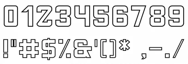 THE CHAMP Stroke Font OTHER CHARS